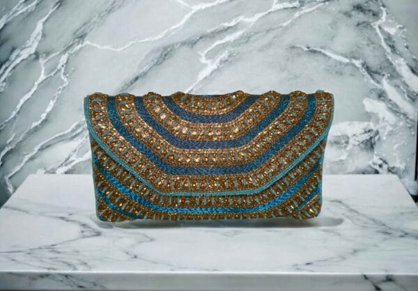 Blue Clutch Purse