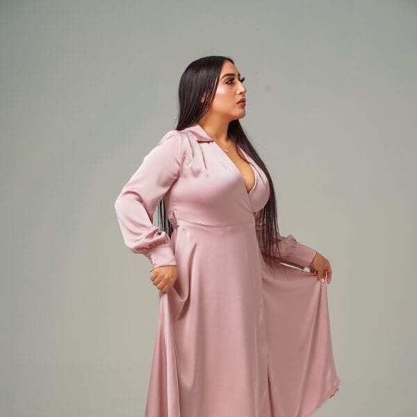 Pink Wrap Dress