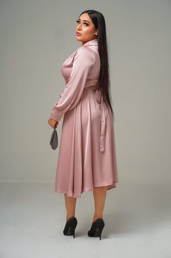 Pinky wrap dress
