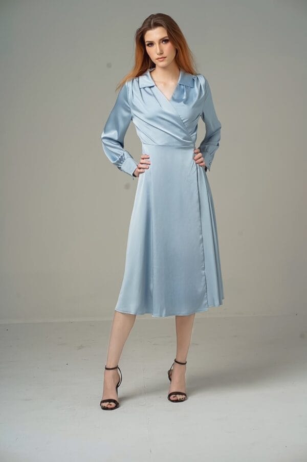 Blue wrap dress - Image 7