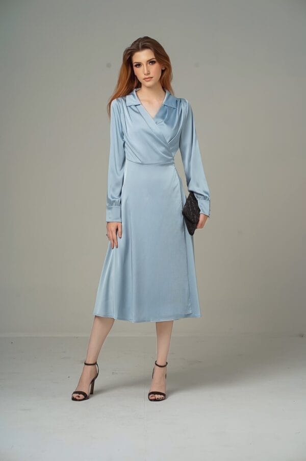 Blue wrap dress - Image 6