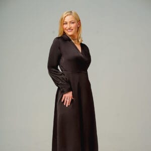 Black wrap dress