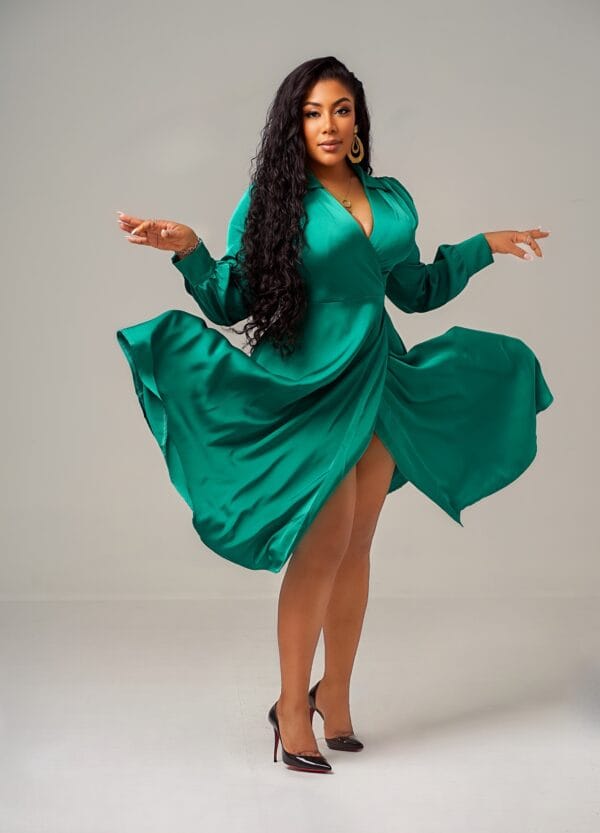Green wrap dress - Image 5