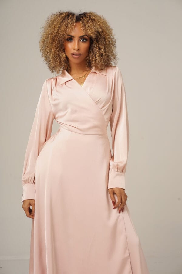 Nude wrap dress - Image 3